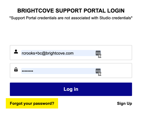 Forgot Password Link